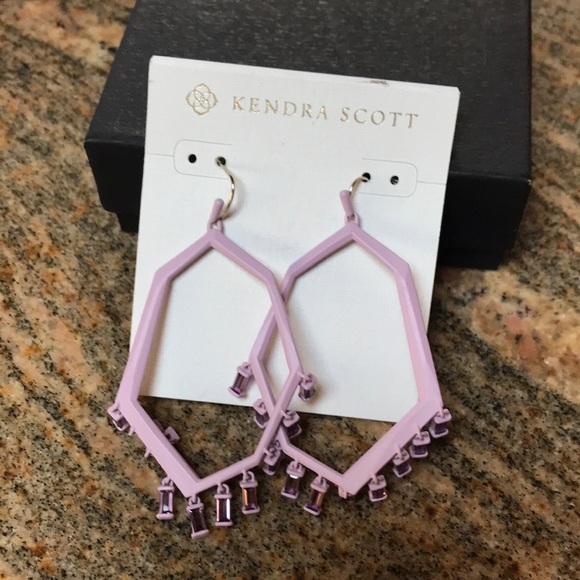 Kendra Scott NEW “Thomas” Chandelier Earrings in Lilac Matte Metal